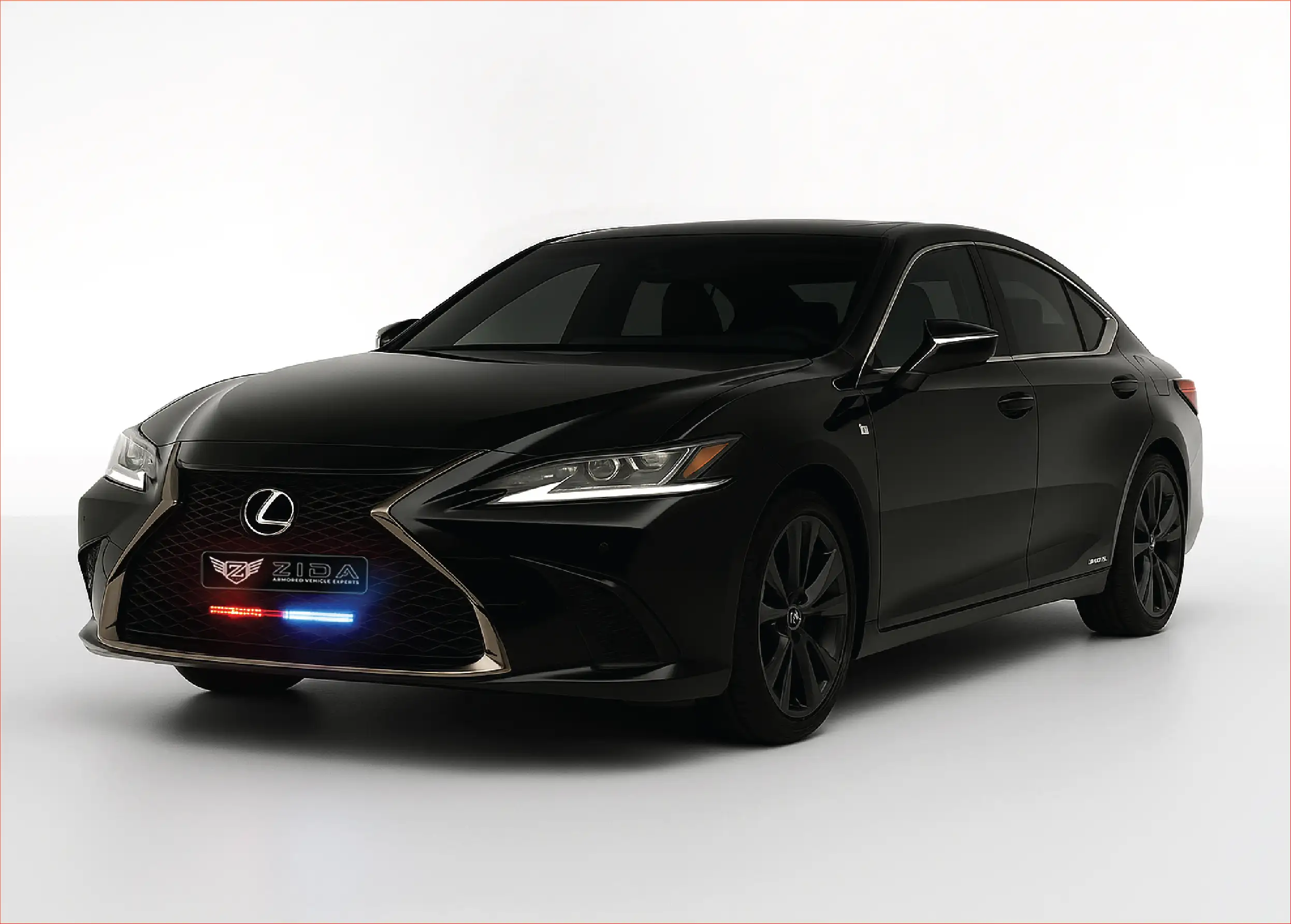 Armored Lexus sedan for executive protection